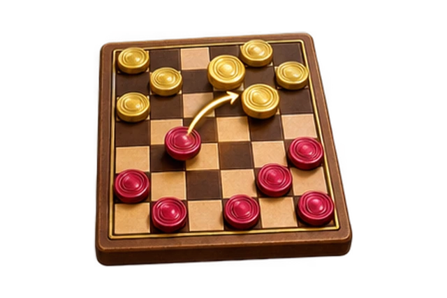 Moon Checkers sculpted game world