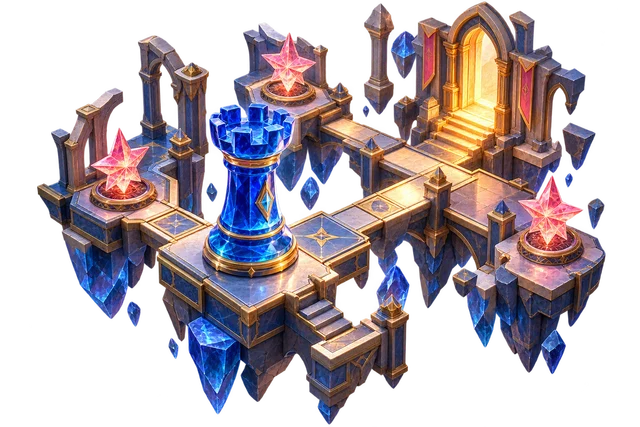 Rook Reliquary sculpted game world